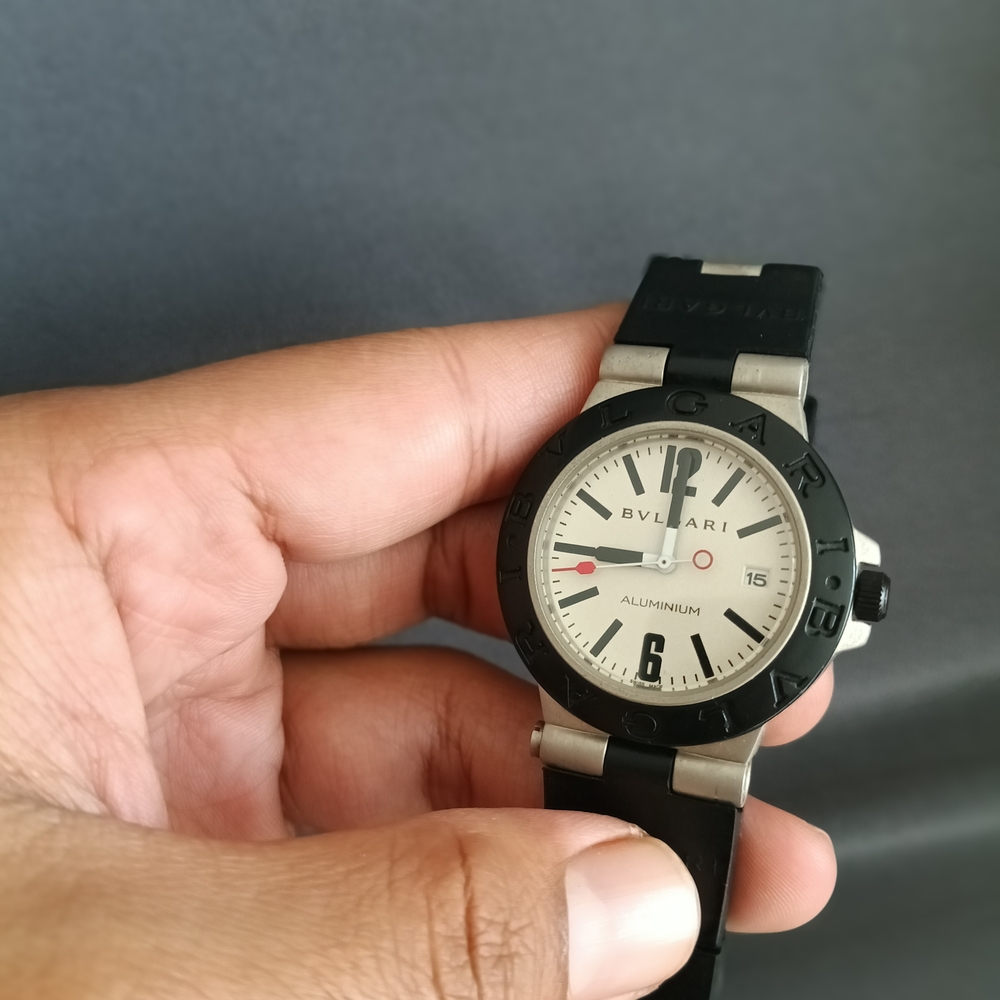 Bulgari Black and Silver Men's Watch